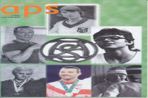 Ein Plakat, das eine Gruppe von Fußballspielern zeigt, die Medaillen tragen, begleitet von textlichen Informationen und einem Logo.